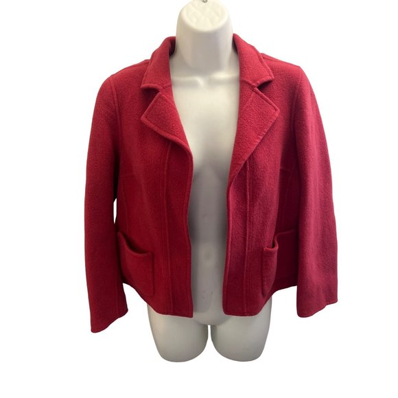 Talbots Jackets & Blazers - TALBOTS PINK PETITES CROPPED WOOL WOMENS JACKET SIZE 10